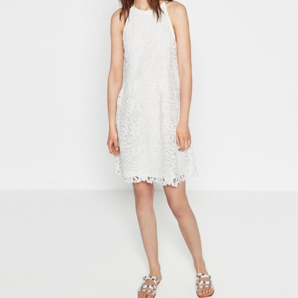 NEW ZARA COLLECTION GUIPURE HALTER-NECK Medium